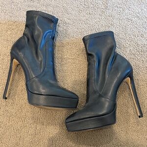 Aldo Black Platform Heeled Boots